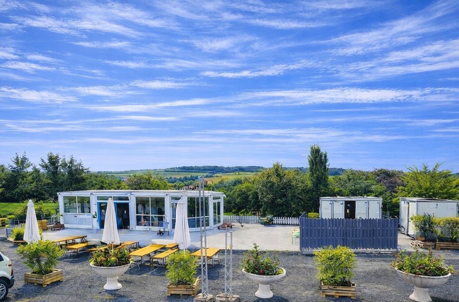 Gastronomie und Biergarten mit Aussicht